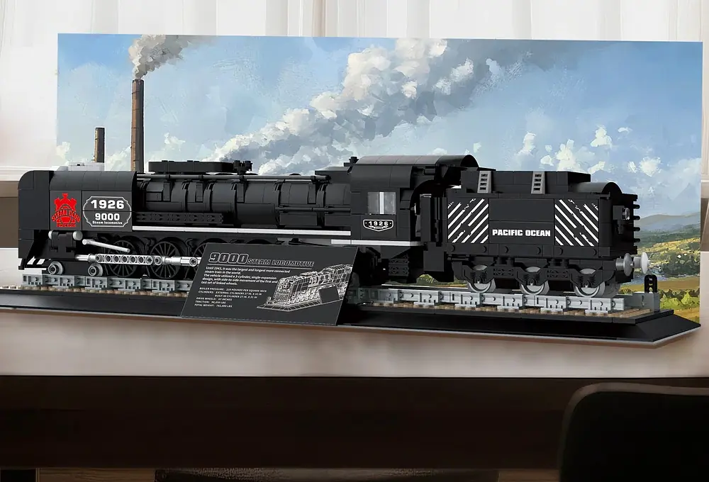 Конструктор "Ретро локомотив" 1546 элементов черный Ramiz - фото 4