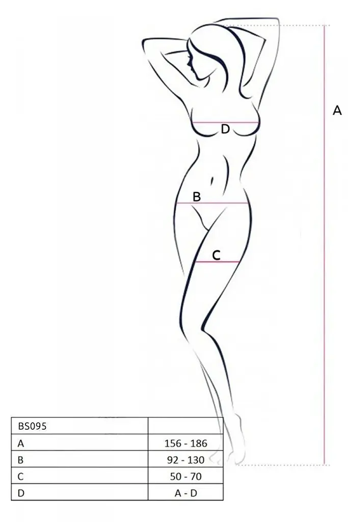 Бодістокінг з безліччю бретелей Passion BS095, One Size - фото 5