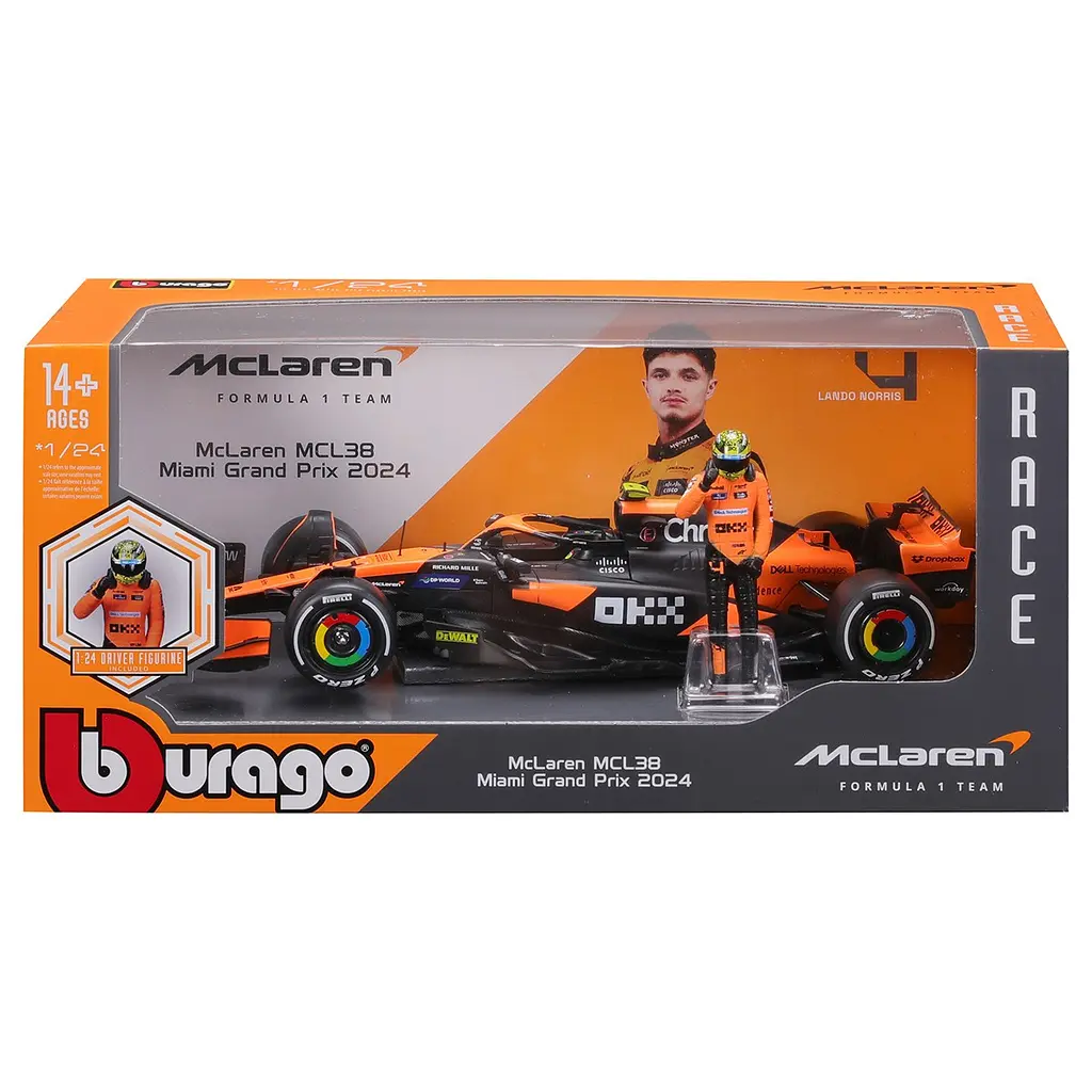 Автомодель з фігуркою — McLaren MCL38 (1:24), в асортименті - фото 9