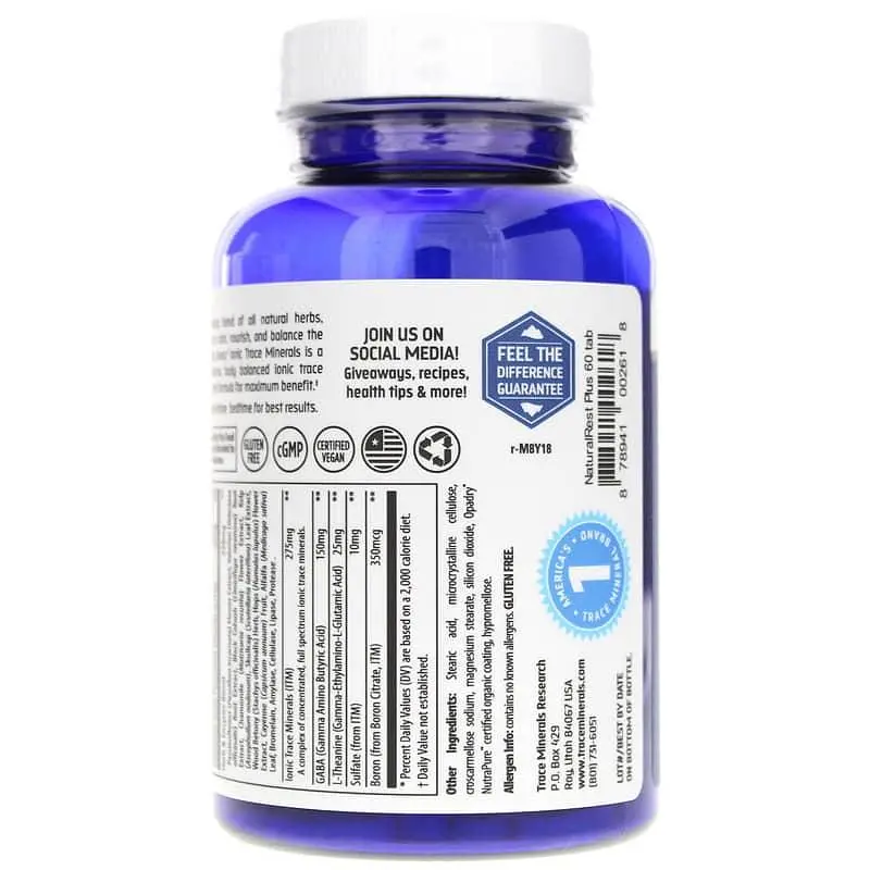 Для покращення сну Trace Minerals Research NaturalRest Plus+ 60 таб - фото 3