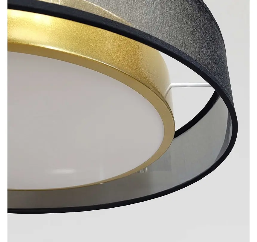 Підвісний круглий LED-світильник Artlight 2003/X4 чорний із золотим сатином та трьома режимами світла - фото 5
