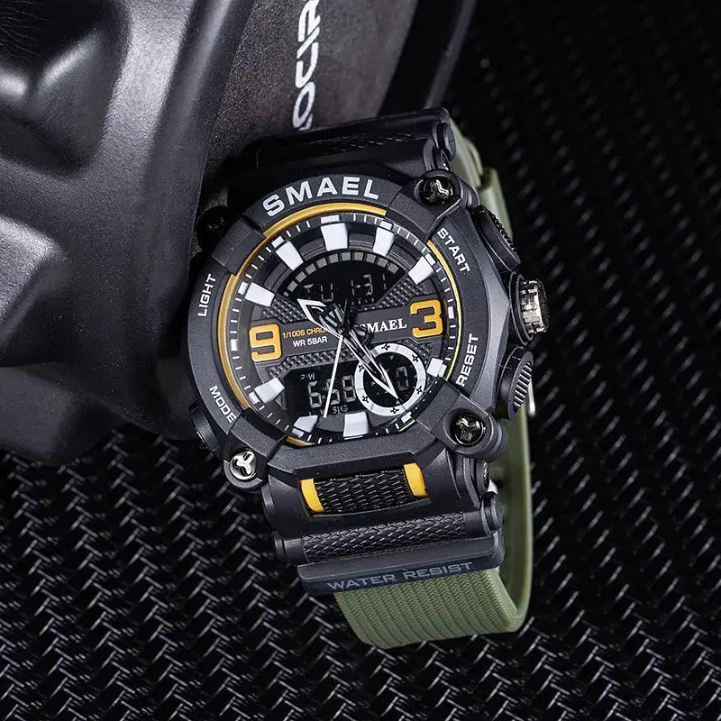 Годинник наручний чоловічий Smael 8072 Black White (15190) - фото 2