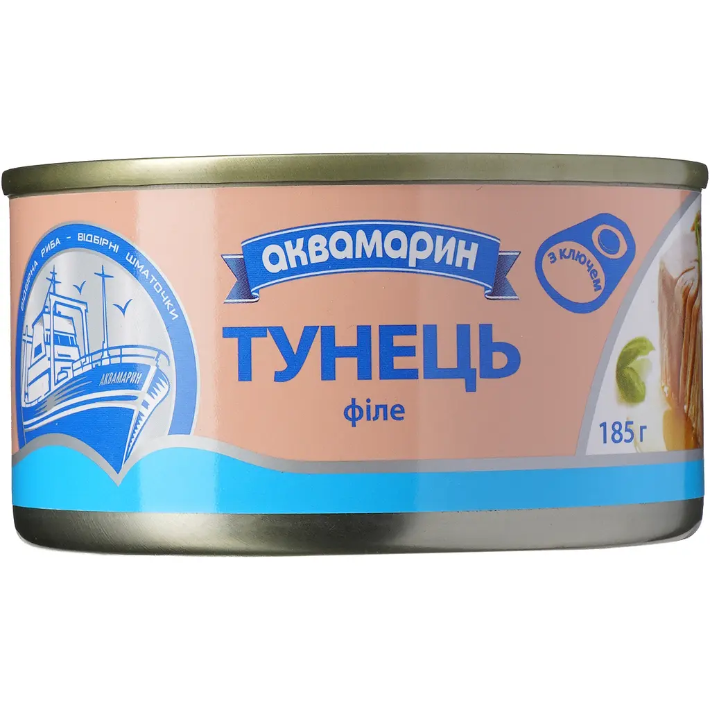 Тунець Аквамарин філе у власному соку 185 г (764112) - фото 2