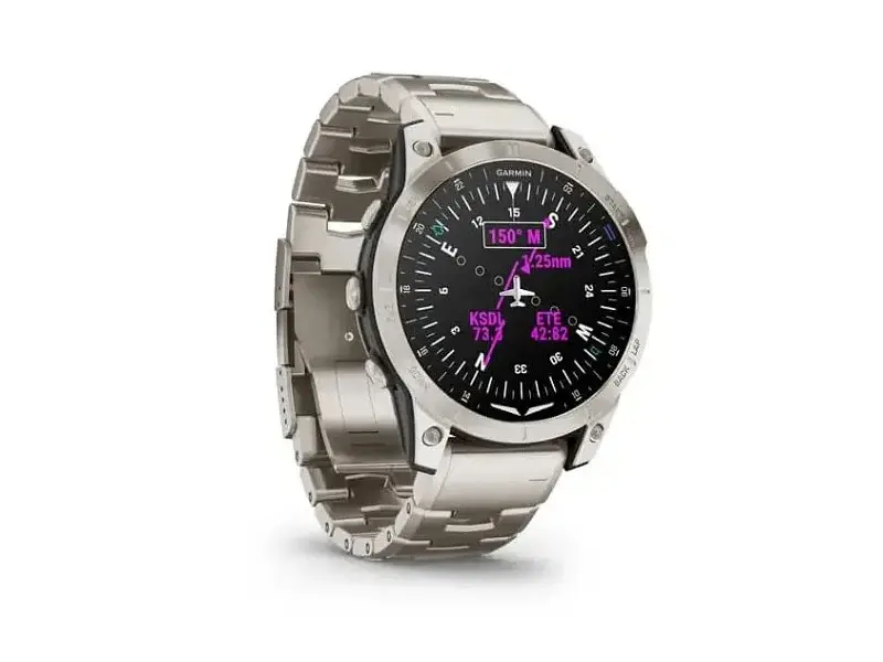Смарт-годинник Garmin D2 Mach 1 Aviator Smartwatch with Vented Titanium Bracelet (010-02582-50/51) - фото 2