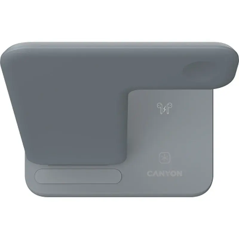 Зарядний пристрій Canyon WS-303, 3in1 Wireless Dark Grey (CNS-WCS303DG) - фото 3