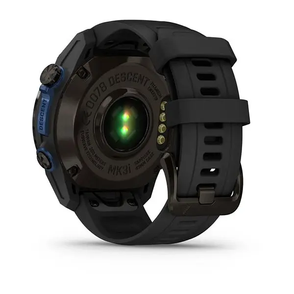Смарт-часы Garmin Descent Mk3i 43 мм серый карбон DLC титановый с черным силиконовым ремешком - фото 3
