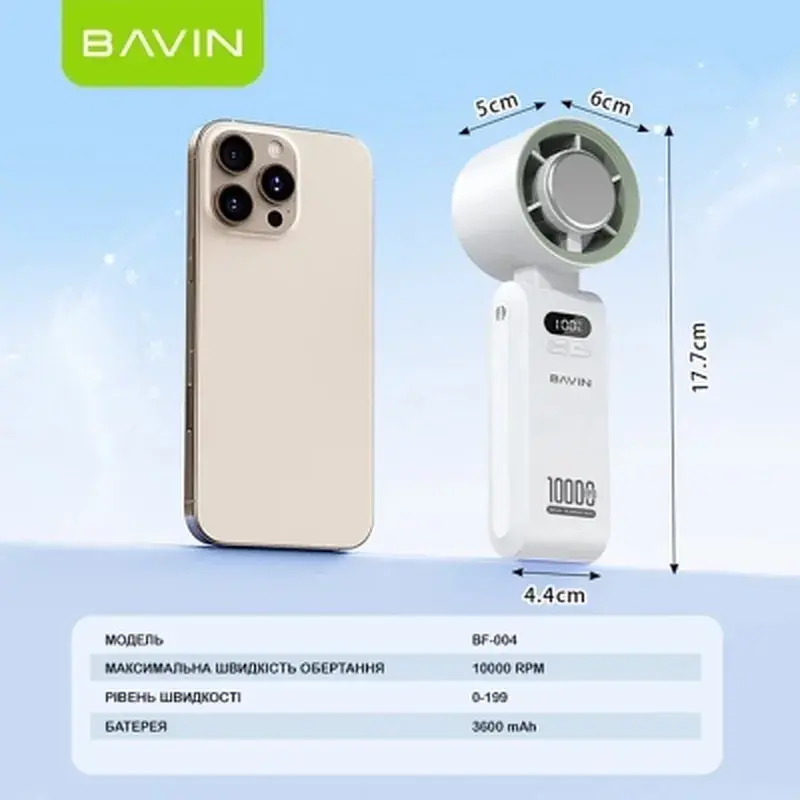 Вентилятор BAVIN BF-004 ICE CUBE TURBO FUN 10000RPM Violet (BF-004 VL) - фото 10
