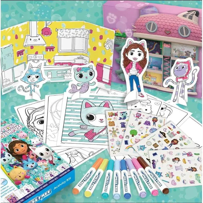 Набор для творчества Crayola Color Wonder Gabby's Dollhouse раскраски фломастеры наклейки - фото 6