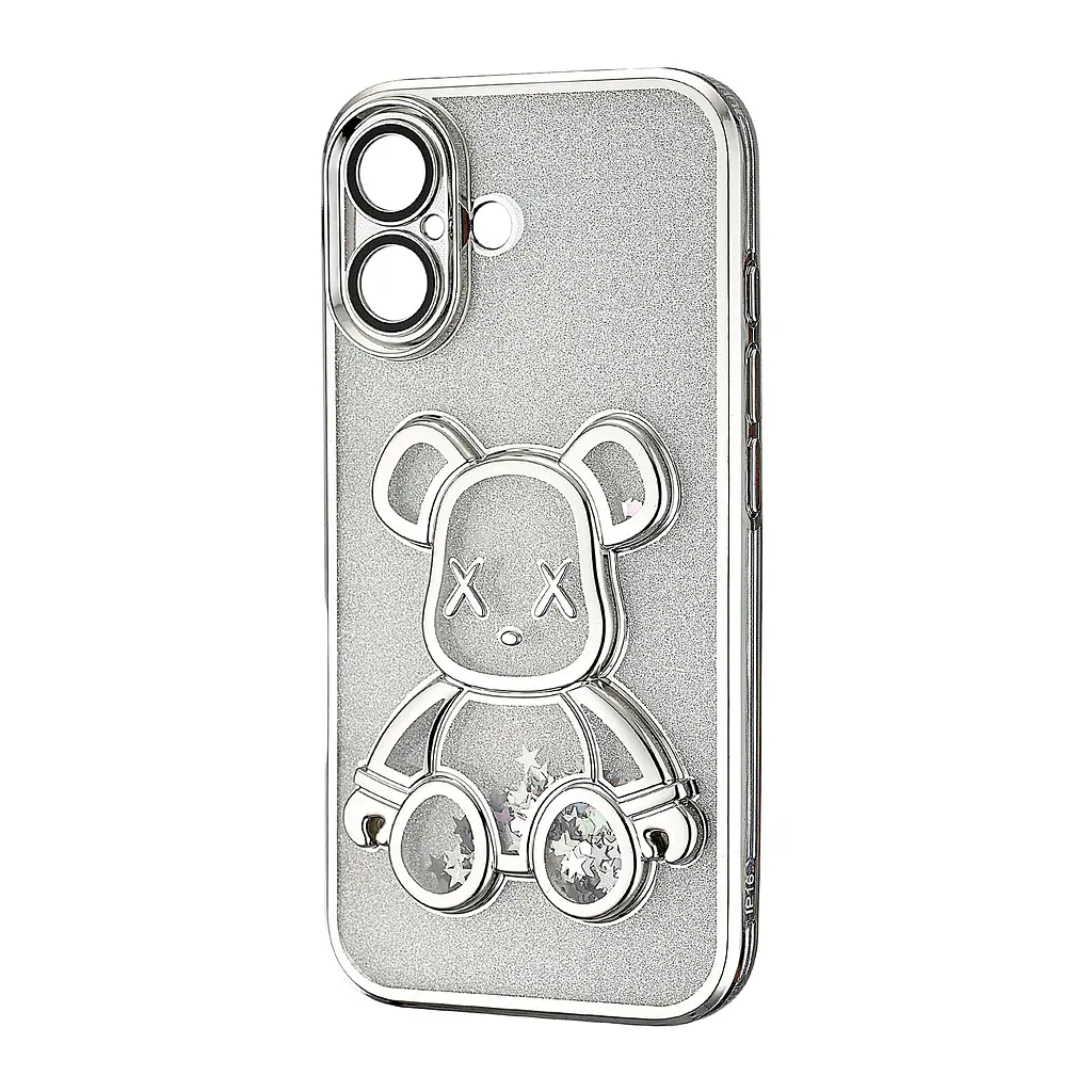 Чохол Shining Bear Case Protected Camera iPhone 16 Silver - фото 4
