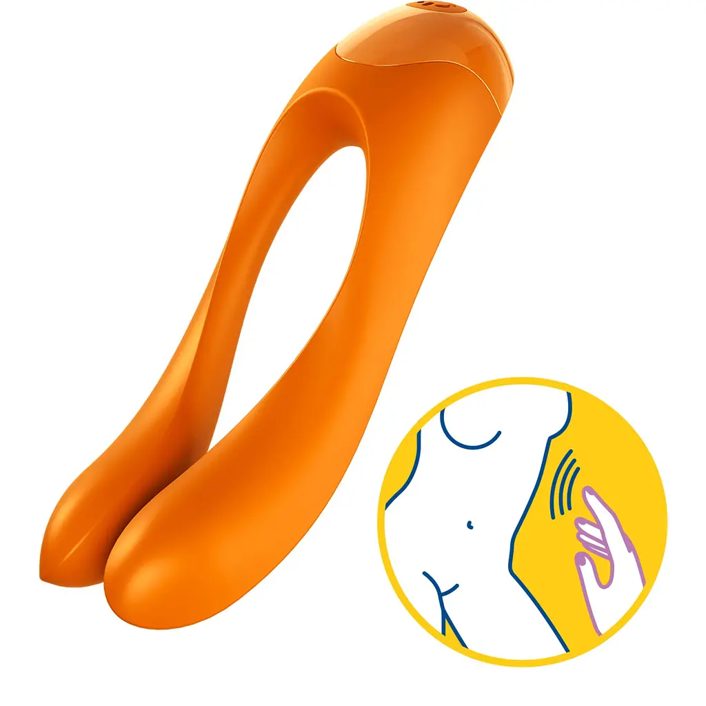 Вібратор на палець Satisfyer Candy Cane Orange - фото 5