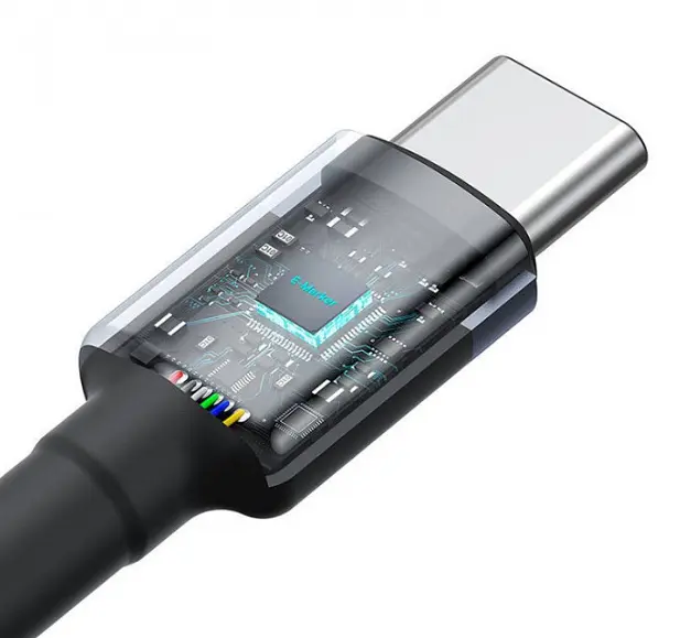 Кабель Baseus Cafule Series Cable Type-C to Type-C 100W 1m 2pcs P10318306003-00 Red Black+Grey Black - фото 6