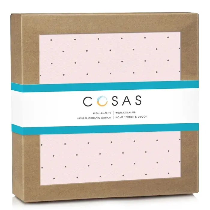 Багаторазова непромокаюча пелюшка Cosas Mini Dots CS1 100х140 см рожева (Diaper_DotsGreyRose_100x140) - фото 2