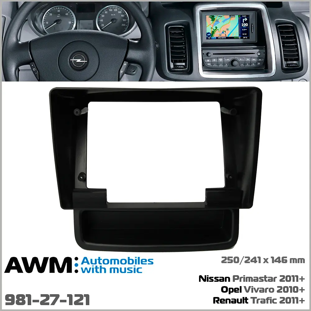 Перехідна рамка Renault Trafic, Opel Vivaro, Nissan Primastar AWM 981-27-121 - фото 5