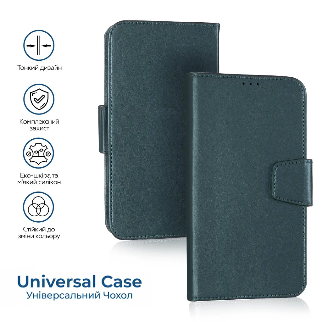 Чохол до мобільного телефона XoKo Book Universal Smartphone 6.0-6.2" Green (XK-UNCS-GR62) - фото 11