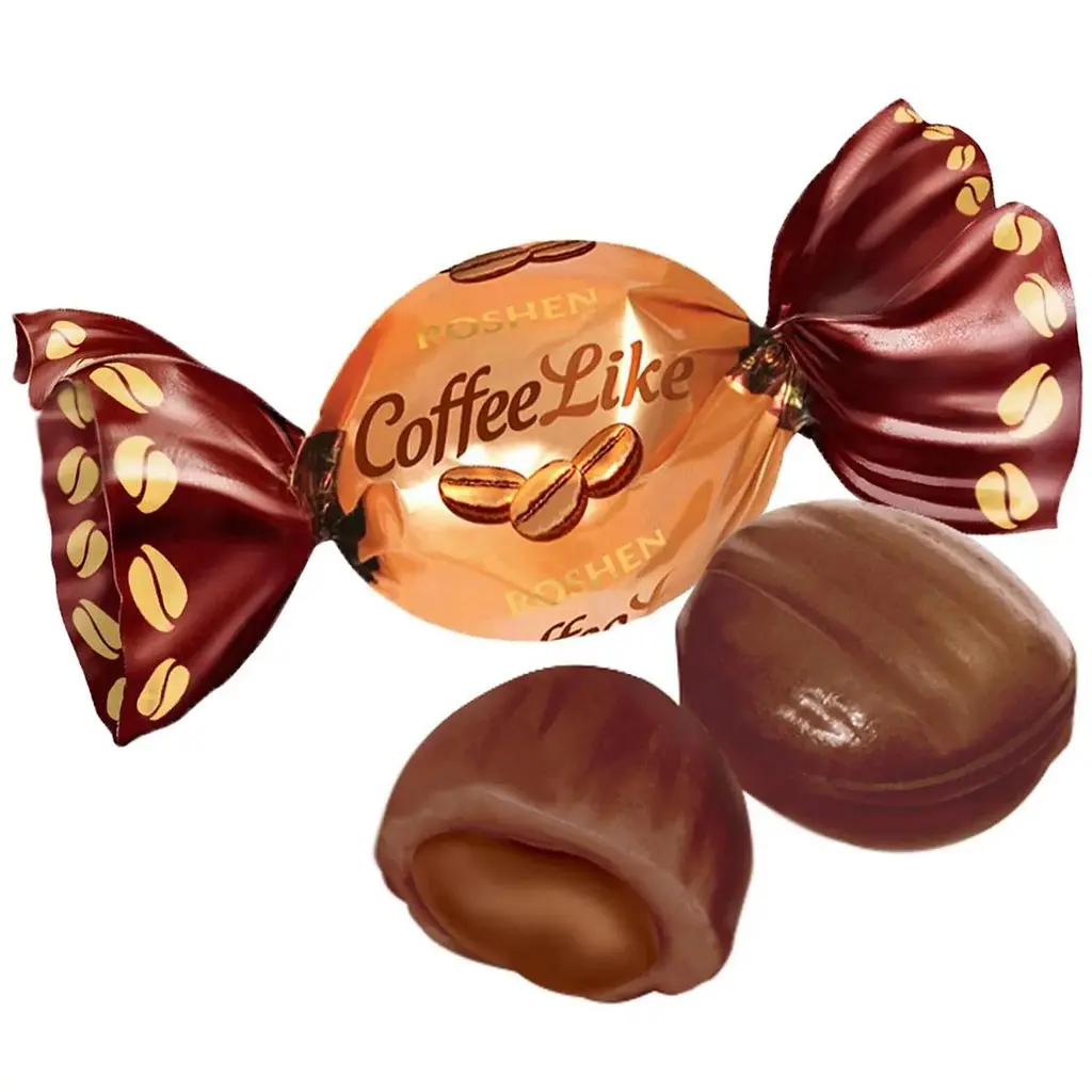 Карамель Roshen Coffeelike молочна з начинкою 1 кг - фото 2