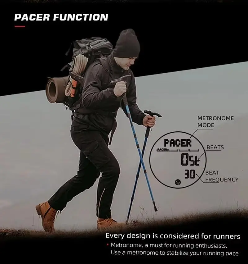 Тактичний військовий годинник North Edge Alps Carbon Fibre+ чоловічий зелений - фото 7