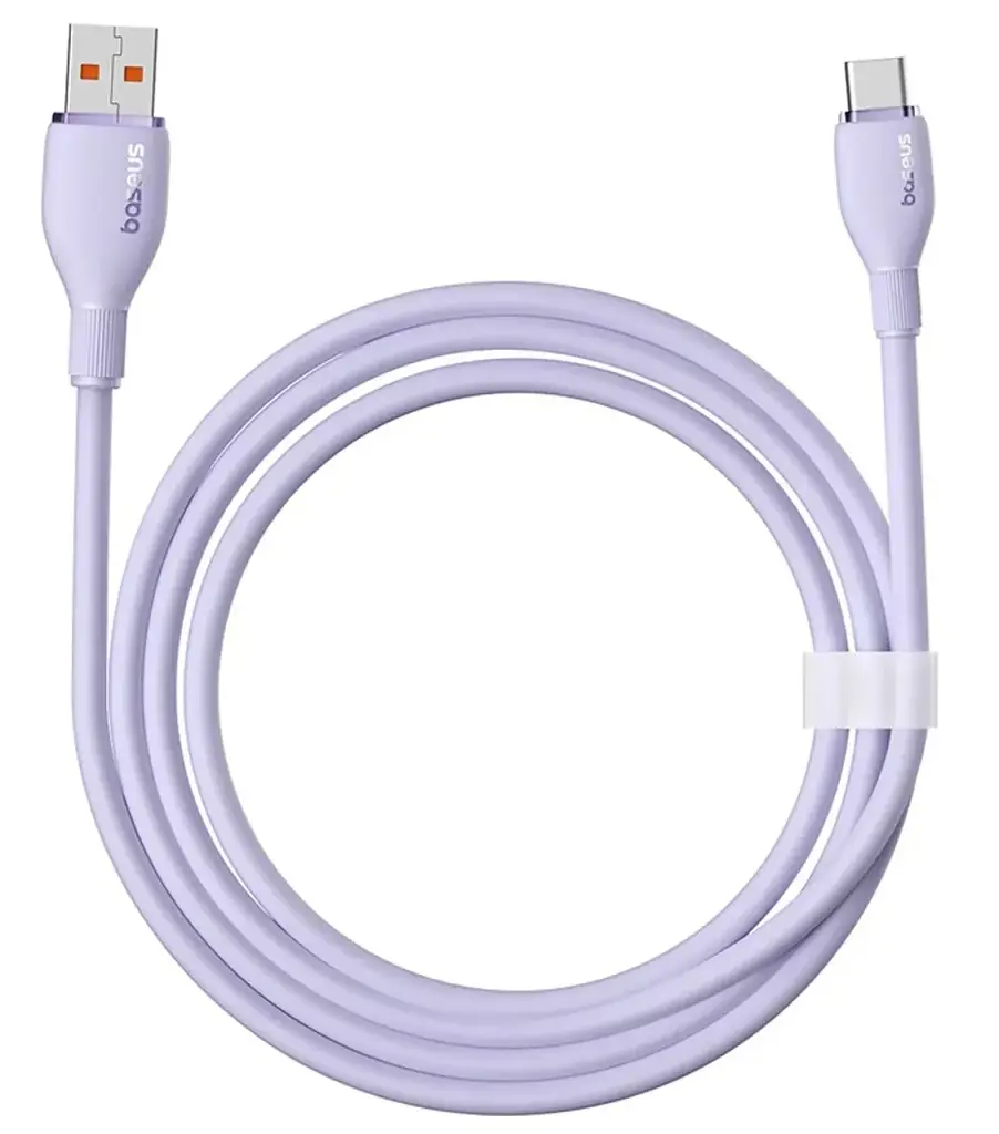 Кабель Baseus Pudding Series Fast Charging Cable USB to Type-C 100W 1.2m P10355703511-00 Purple - фото 6