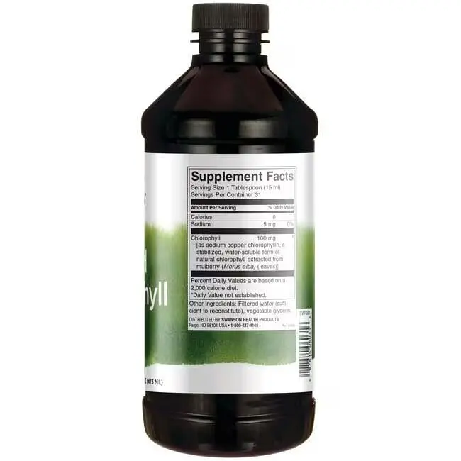 Рідкий хлорофіл Swanson Chlorophyll Liquid, 473 мл для підтримки кишечника - фото 2