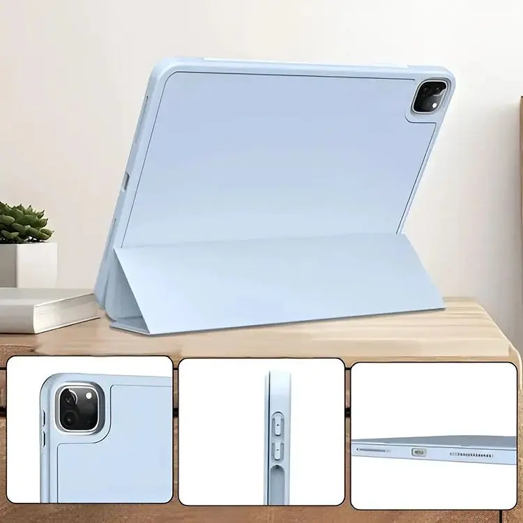 Чехол-книжка BeCover Tri Fold Soft TPU с креплением Apple Pencil для Apple iPad Pro 11 2020/2021/2022 Light Blue (711112) - фото 8