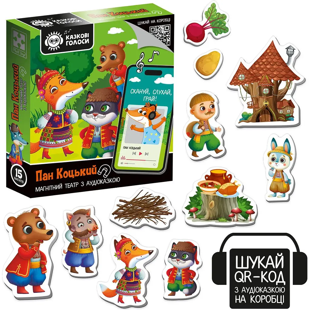 Магнітний театр Vladi Toys Казкові голоси Пан Коцький з аудіоказкою (VT3206-34) - фото 3