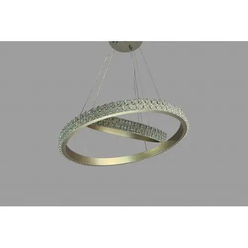 Підвісна люстра LED у спальню Linisoln 1956-60x40 металевий, акриловий, кольору шампань, діаметр 60x40 см, висота 50-120 см - фото 4