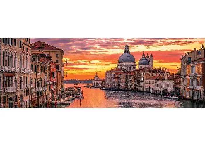 Пазл Clementoni High Quality Collection: Захід сонця над каналом, Венеція, Італія (High Quality Collection - The Grand Canal Panorama Puzzle - 1000 pcs.), 1000 ел. (панорама) (39878) - фото 2