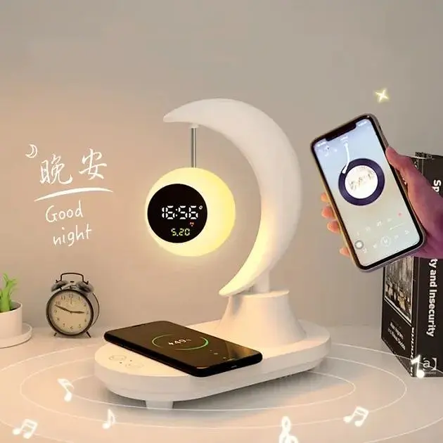 Лампа XPRO Luna TB-35SLIWBT с беспроводной зарядкой для телефона и Bluetooth колонкой (43820-_1381) - фото 2