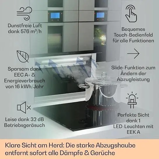 Вытяжка Klarstein Royal Flush Eco 60 см 576 м³ (10032863) - фото 2