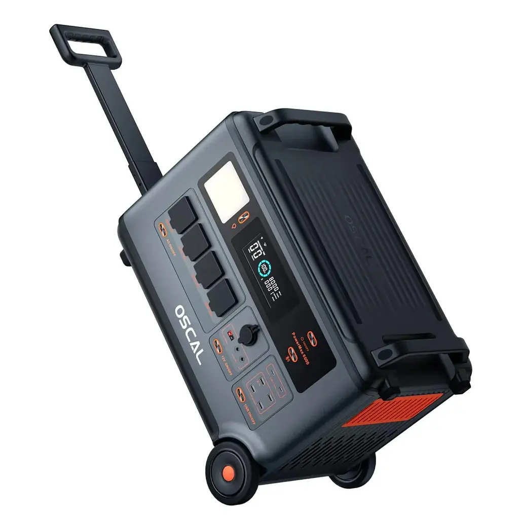 Портативна зарядна станція Oscal PowerMax 6000 LiFePO4, 3600 Вт/ч 6000 Вт (PowerMax 6000) - фото 4