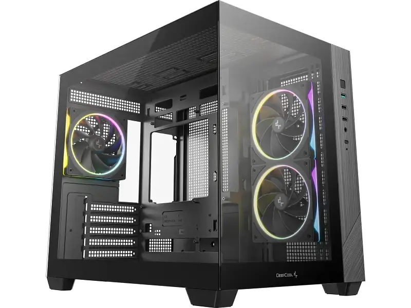 Корпус Deepcool CG330 3F Black (R-CG330-BKNGM3-G)