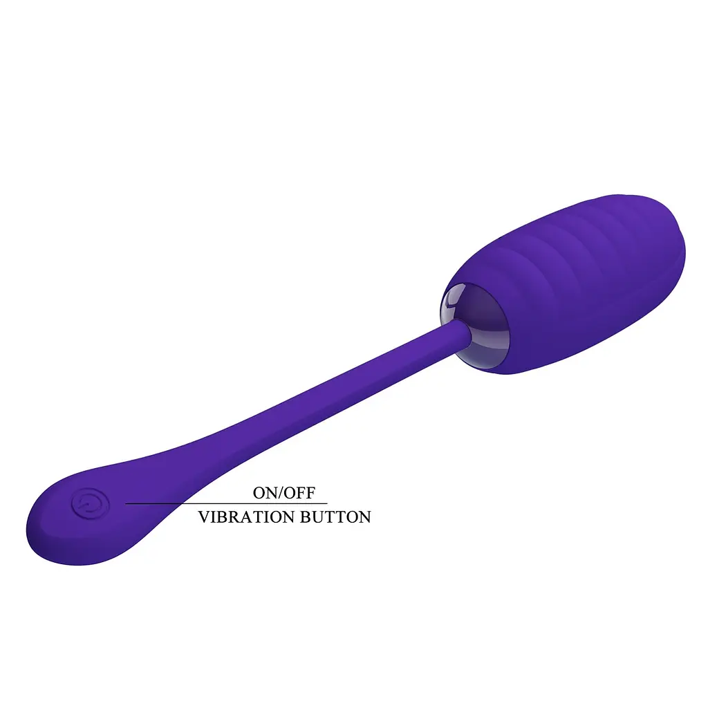 Віброяйце Pretty Love Kirk Super Soft Silicone 19.7 см (синій) - фото 20