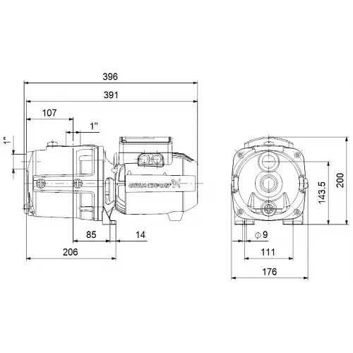 Поверхневий насос Grundfos JPA 4-47 (98946091) - фото 2