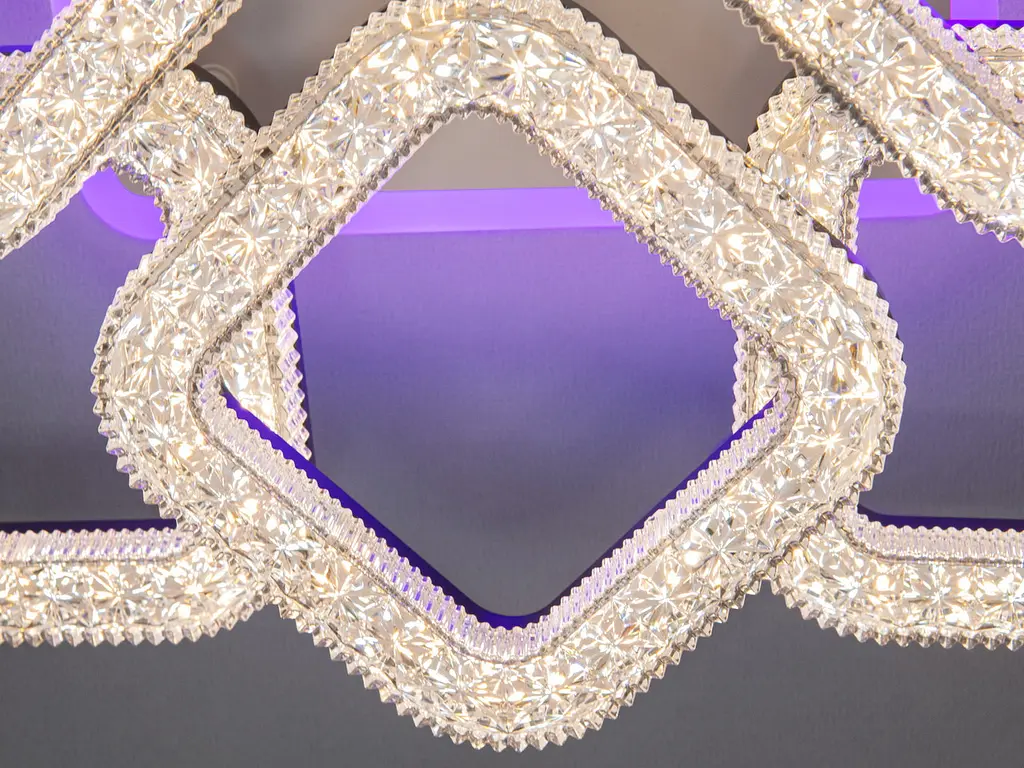 Стельовий світильник LED Diasha S2205/4+4BK, 90W, 6500K, чорний метал, сучасний стиль для дому - фото 5