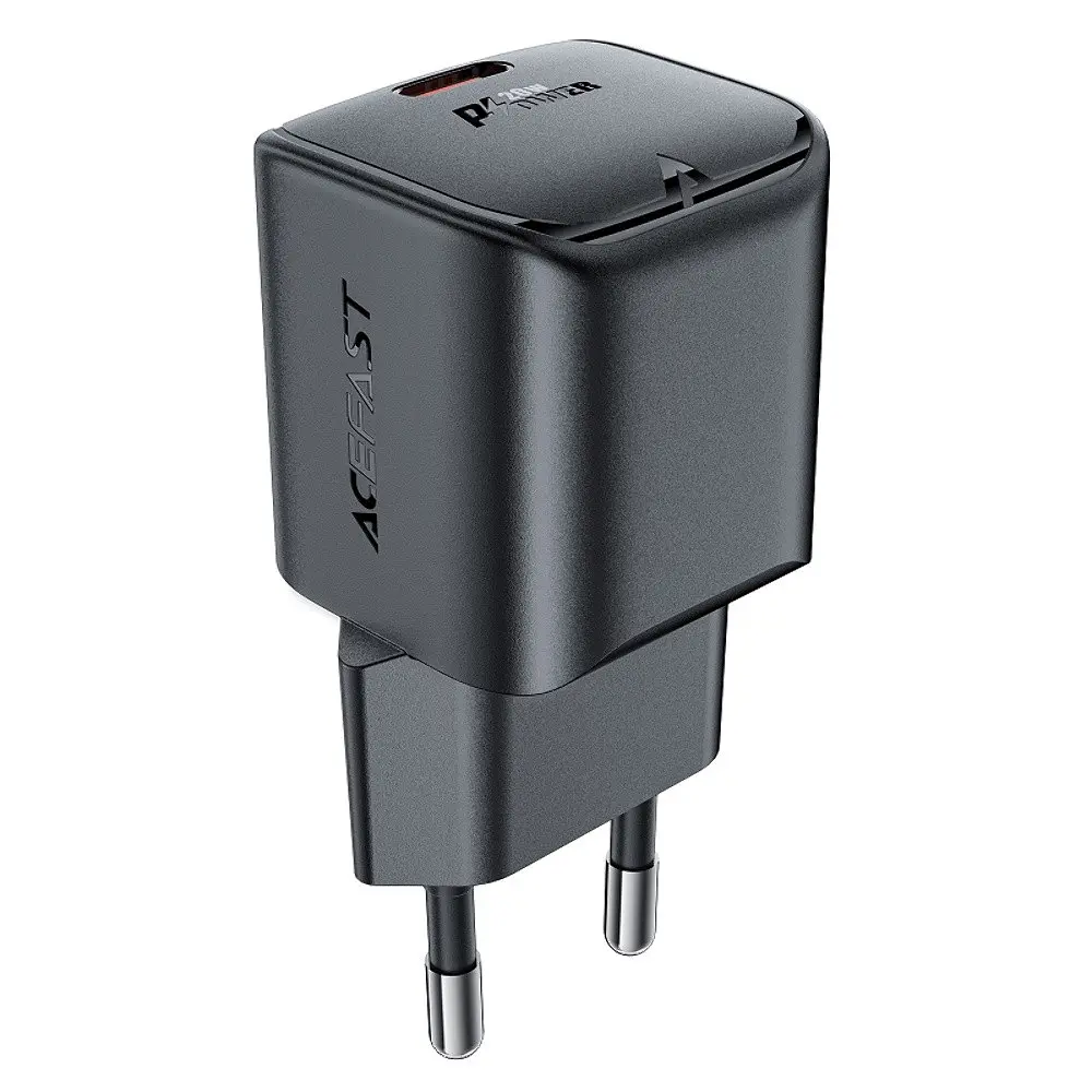 Зарядний пристрій Acefast A73 mini Type-C PD20W GaN чорний - фото 3