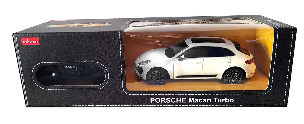 Машинка Rastar Porsche Macan Turbo на управлении 1:24 белый 71800 - фото 2