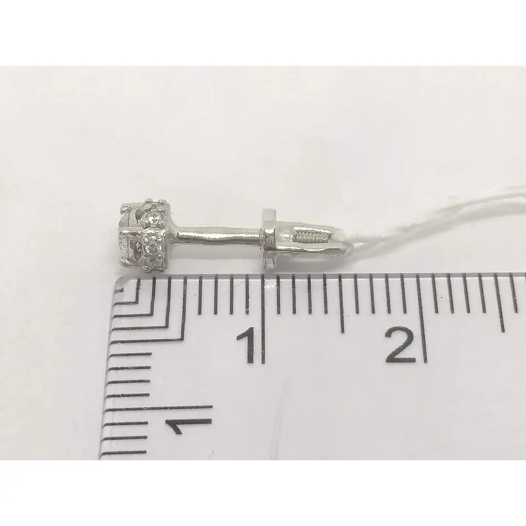 Золотые серьги-пуссеты Гаразд с фианитами. 3533382Б - фото 5