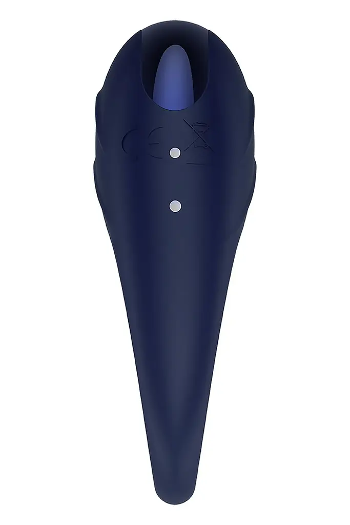 Виброкольцо Dreamtoys Glam Vibrating Cockring 7 см синий - фото 4