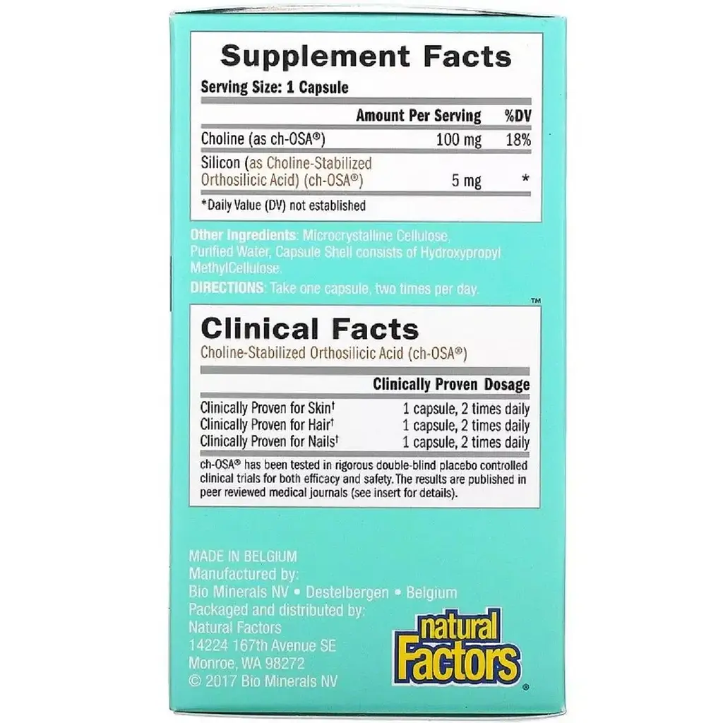 Активатор коллагену Natural Factors BioSil 30 вегетаріанських капсул - фото 3
