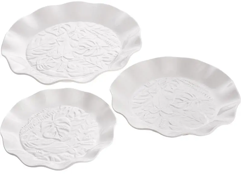 Набір BonaDi 2 обідні тарілки White City Монстера фарфор Ø31х4,5 см kuh0007063 - фото 2