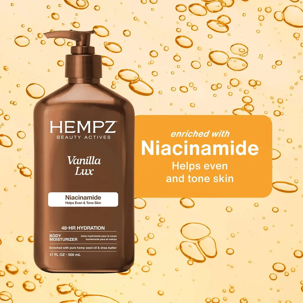 Молочко для тіла з ніацинамідом "Ваніль Люкс" Vanilla Lux Herbal Body Moisturizer Hempz 66 мл (8166-02) - фото 4