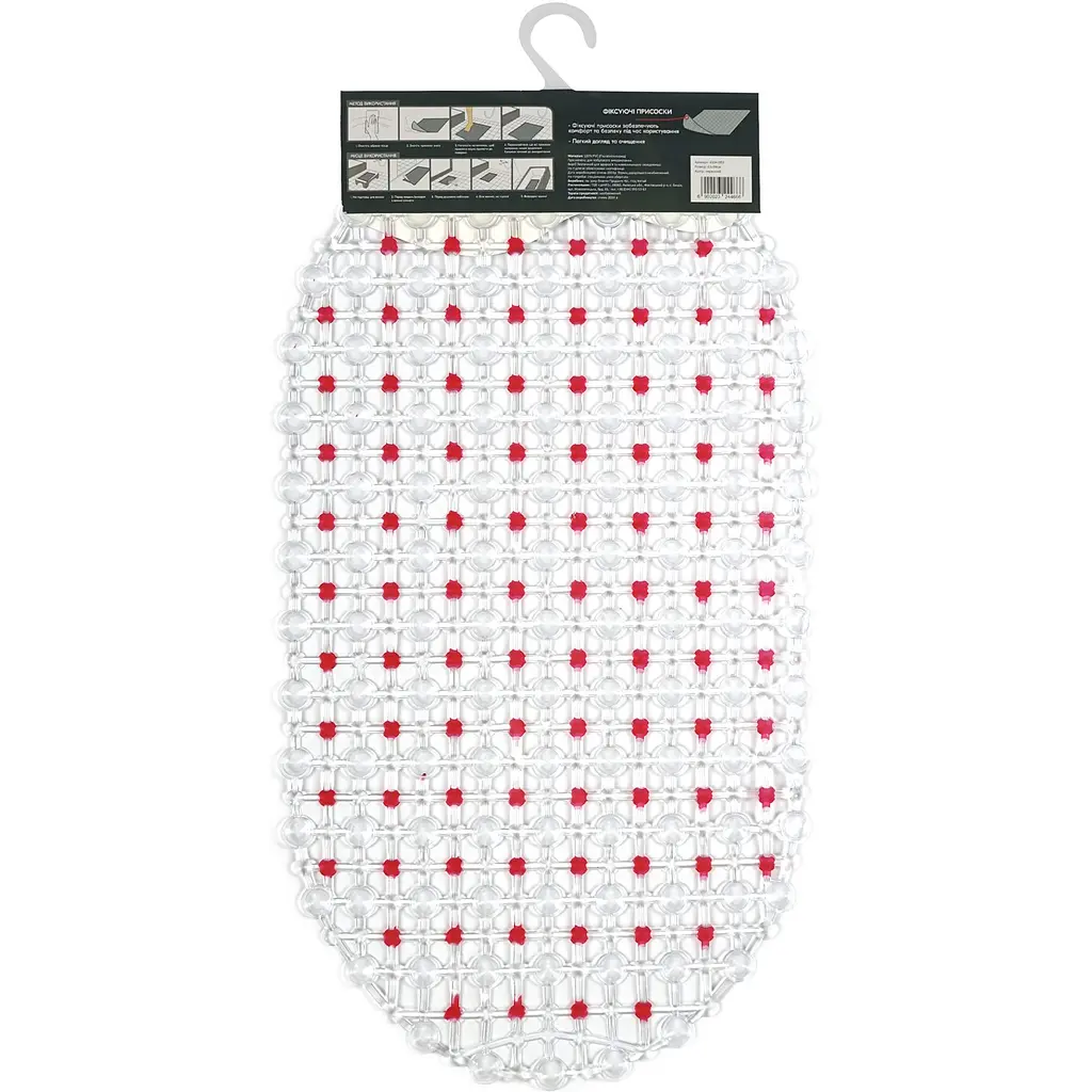 Килимок для ванної Eco Fabric Крапка 63х34 см червоний (6334-003) - фото 4