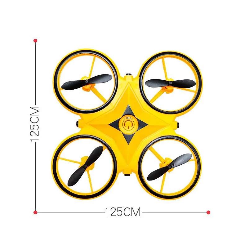 Интерактивный детский дрон с управлением рукой и яркой подсветкой UFT HandCopter Yellow - фото 7