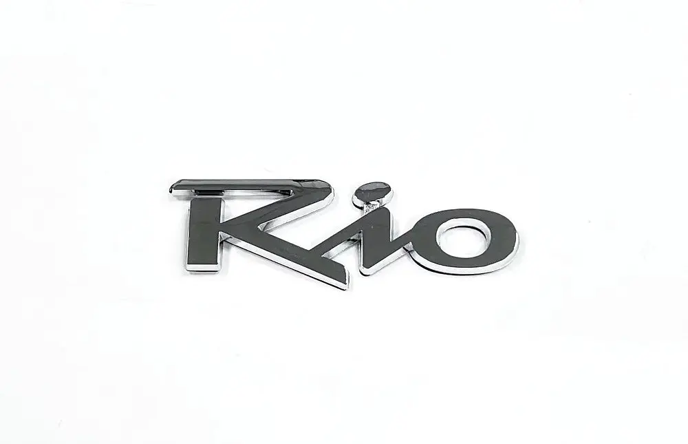 Емблема напис для KIa Rio на скотчі Хром 119х42 мм ПХ 173.33 - фото 2