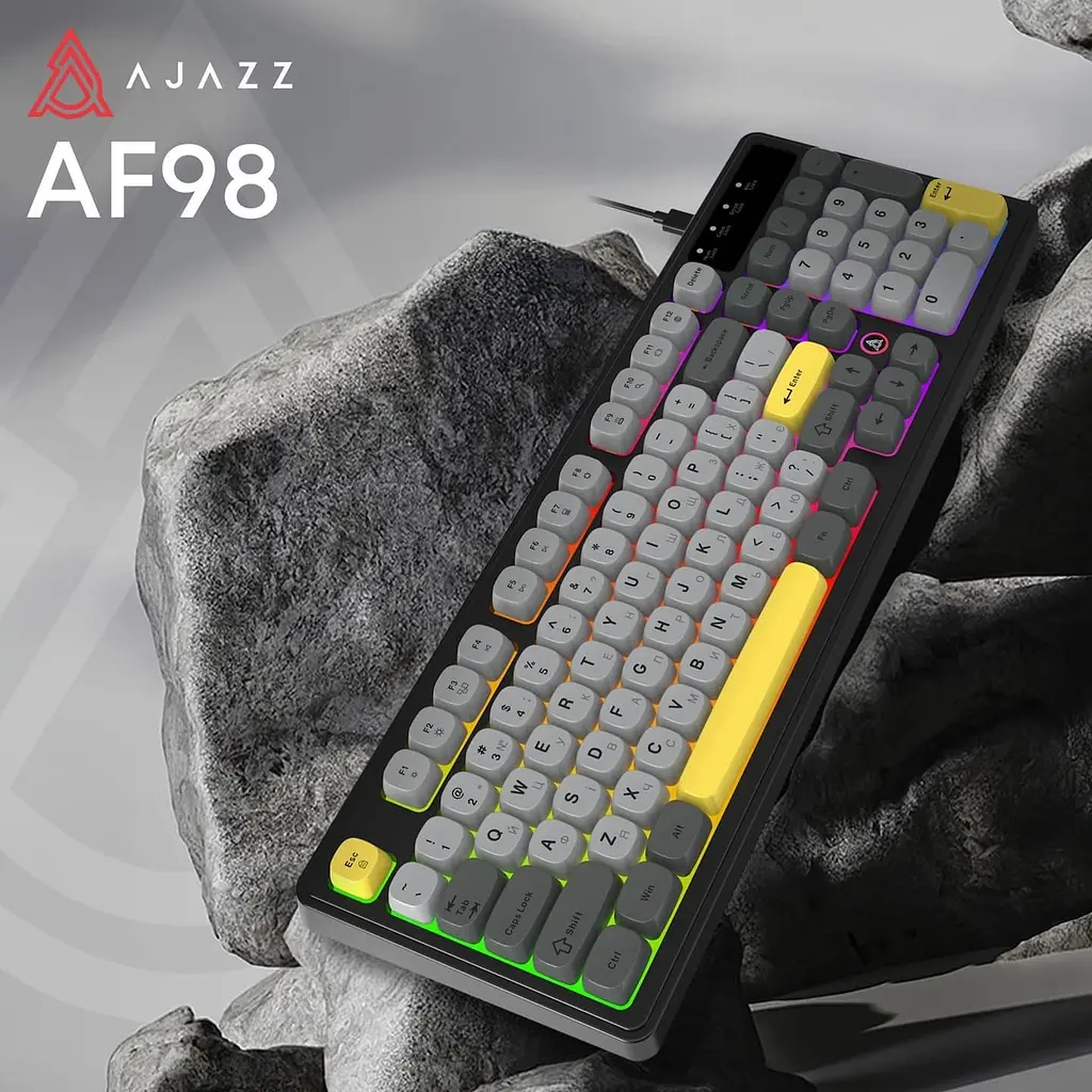 Клавиатура Ajazz AF98 Black Gray Yellow (AF98-BGY) - фото 6