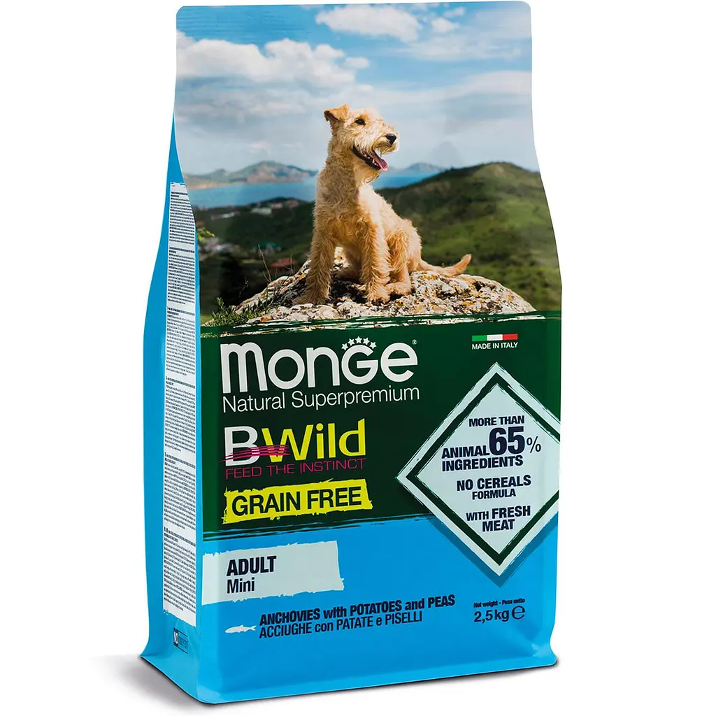 Сухий корм Monge BWild Mini Adult Беззерновий для дорослих собак дрібних порід з анчоусом 15 кг - фото 2