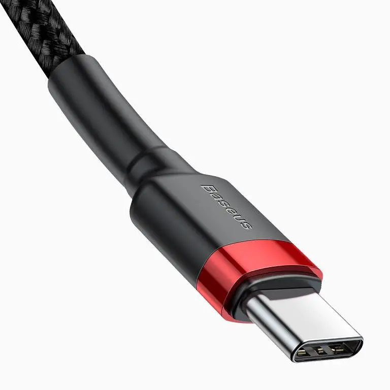 Кабель Baseus Cafule USB Type-C to USB Type-C PD2.0 100W 20W 2 м Black/Red (CATKLF-BL91) - фото 2
