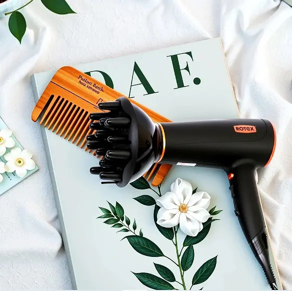Професійний потужний фен Rotex RFF200-B DelicateCare Pro дифузор концентратор 2000 Вт - фото 3