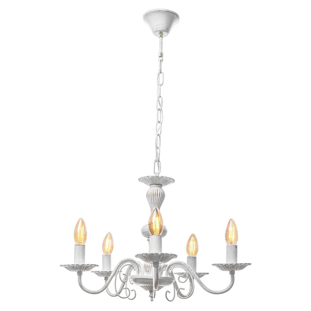 Люстра подвесная Brille свеча E14 40W WH (BKL-666S/5) - фото 3