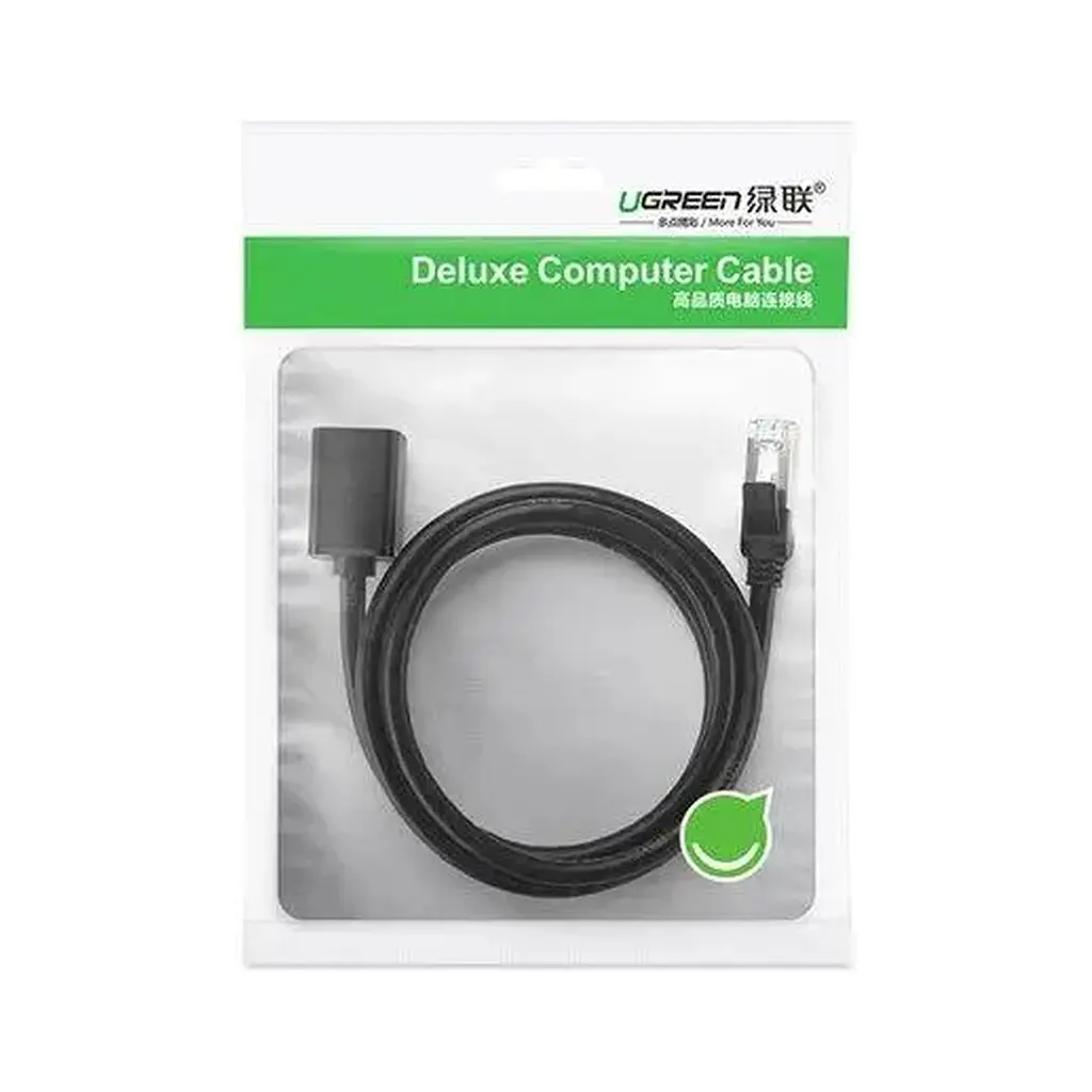 Патч-корд 5м F/UTP cat 6 RJ-45 extension black Ugreen (U_11283) - фото 4