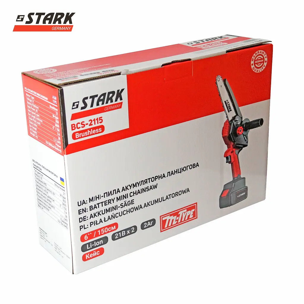 Мини-пила аккумуляторная цепная Stark BCS-2115 (BCS-2115) - фото 11